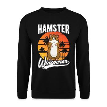 Hamster Whisperer Golden Hamster Hamster - Unisex Sweatshirt - black - Front - Alina (178cm) & Michal (187cm)