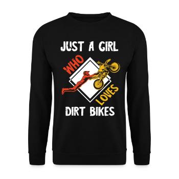 Motocross Bike Offroad Motorcycle Biker - Unisex Pullover - Schwarz - Vorne - Alina (178cm) & Michal (187cm)