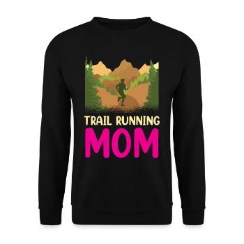 Trail Running Mama Trail Running Course à pied - Sweat-shirt Unisexe - noir - Devant - Alina (178cm) & Michal (187cm)