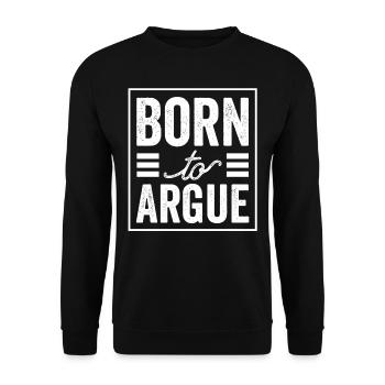 Né pour plaider avocat argumentaire - Sweat-shirt Unisexe - noir - Devant - Alina (178cm) & Michal (187cm)