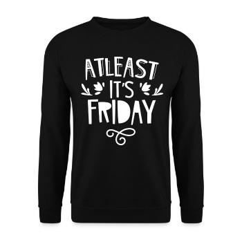 Au moins, c’est un vendredi sarcastique enfin - Sweat-shirt Unisexe - noir - Devant - Alina (178cm) & Michal (187cm)