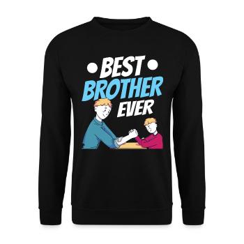 Bester Bruder Aller Zeiten Freund Brüder Team - Unisex Pullover - Schwarz - Vorne - Alina (178cm) & Michal (187cm)