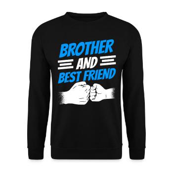 Bruder Und Bester Freund Team Brüder Freundschaft - Unisex Pullover - Schwarz - Vorne - Alina (178cm) & Michal (187cm)