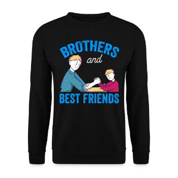 Brüder Und Beste Freunde Bruder Freund Team - Unisex Pullover - Schwarz - Vorne - Alina (178cm) & Michal (187cm)