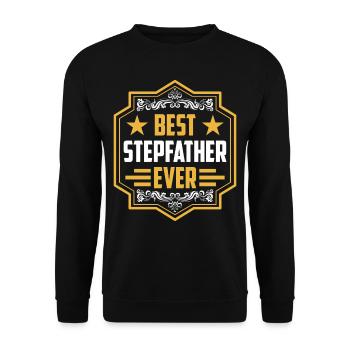 Bester Stiefvater Aller Zeiten Stepdad Stiefpapa - Unisex Pullover - Schwarz - Vorne - Alina (178cm) & Michal (187cm)
