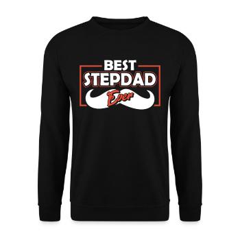 Bester Stiefvater Aller Zeiten Stiefpapa Stepdad - Unisex Pullover - Schwarz - Vorne - Alina (178cm) & Michal (187cm)