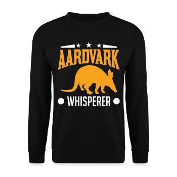 Erdferkel Flüsterer Aardvark Whisperer - Sweat-shirt Unisexe - noir - Devant - Alina (178cm) & Michal (187cm)