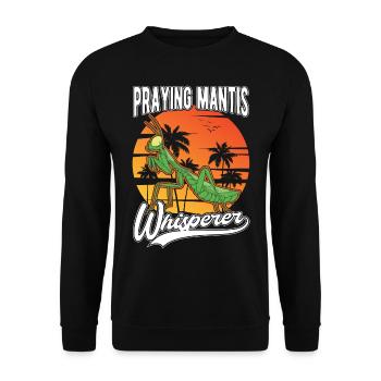 Praying Mantis Whisperer Manti's Mantis - Unisex Sweatshirt - black - Front - Alina (178cm) & Michal (187cm)