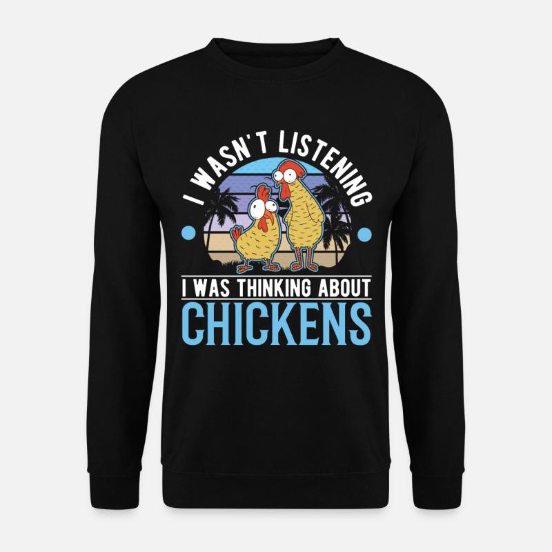 Hühner Hühnerzucht Hühnchen Landwirt - Unisex Pullover - Schwarz