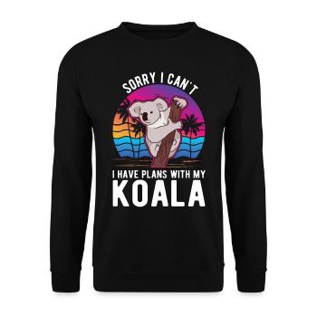 Koala Koala Bear Amoureux - Sweat-shirt Unisexe - noir - Devant - Alina (178cm) & Michal (187cm)