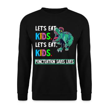 Grammatik Englischlehrer Englisch Sprache Lernen - Unisex Pullover - Schwarz - Vorne - Alina (178cm) & Michal (187cm)