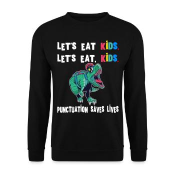 Grammatik Englischlehrer Englisch Sprache Lernen - Unisex Pullover - Schwarz - Vorne - Alina (178cm) & Michal (187cm)