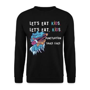 Grammatik Englischlehrer Englisch Sprache Lernen - Unisex Pullover - Schwarz - Vorne - Alina (178cm) & Michal (187cm)