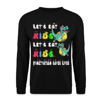 Grammatik Englischlehrer Englisch Sprache Lernen - Unisex Pullover - Schwarz - Vorne - Alina (178cm) & Michal (187cm)