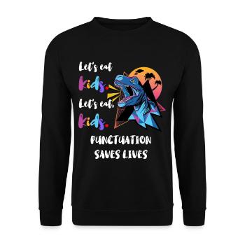 Grammatik Englischlehrer Englisch Sprache Lernen - Unisex Pullover - Schwarz - Vorne - Alina (178cm) & Michal (187cm)