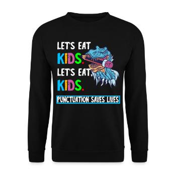Grammatik Englischlehrer Englisch Sprache Lernen - Unisex Pullover - Schwarz - Vorne - Alina (178cm) & Michal (187cm)
