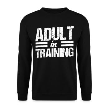 Adulte en formation Anniversaire Adulte - Sweat-shirt Unisexe - noir - Devant - Alina (178cm) & Michal (187cm)