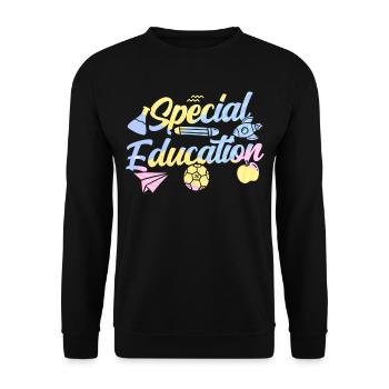 Sonderpädagogik Beruf Lehrer Sonderpädagoge - Unisex Pullover - Schwarz - Vorne - Alina (178cm) & Michal (187cm)