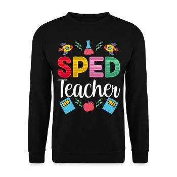 Enseignante en éducation de l’enfance en difficulté Profession de l’éducation de l’enfance en difficulté - Sweat-shirt Unisexe - noir - Devant - Alina (178cm) & Michal (187cm)