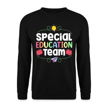 Équipe d’éducation de l’enfance en difficulté Profession Enseignant en éducation de l’enfance en difficulté - Sweat-shirt Unisexe - noir - Devant - Alina (178cm) & Michal (187cm)