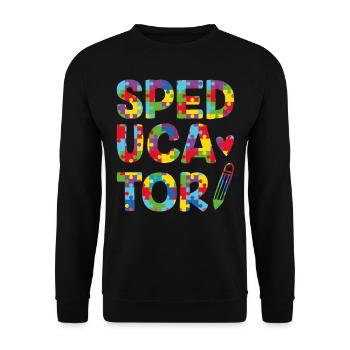 Speducator Enseignant en éducation spécialisée En éducation spécialisée - Sweat-shirt Unisexe - noir - Devant - Alina (178cm) & Michal (187cm)