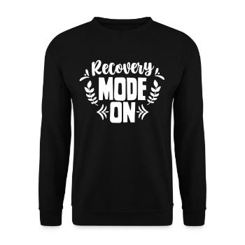 Genesung Modus Ein Erholen Erholung Überlebender - Unisex Pullover - Schwarz - Vorne - Alina (178cm) & Michal (187cm)