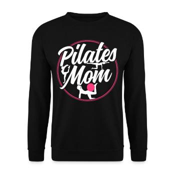 Pilates Mama Mami Mère Amante - Sweat-shirt Unisexe - noir - Devant - Alina (178cm) & Michal (187cm)