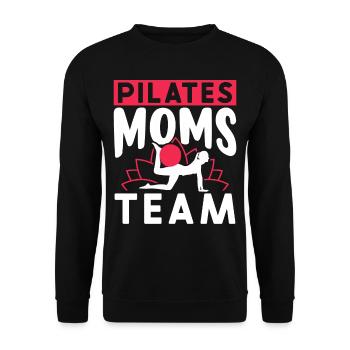 Pilates Mères Équipe Maman Maman Maman Pilates - Sweat-shirt Unisexe - noir - Devant - Alina (178cm) & Michal (187cm)