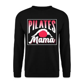 Pilates Maman Amant MamanMa Mère - Sweat-shirt Unisexe - noir - Devant - Alina (178cm) & Michal (187cm)