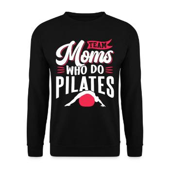 Team Mütter Die Pilates Machen Mami Mama Mutter - Unisex Pullover - Schwarz - Vorne - Alina (178cm) & Michal (187cm)