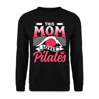 Cette mère aime Pilates MamanMon amant - Sweat-shirt Unisexe - noir - Devant - Alina (178cm) & Michal (187cm)