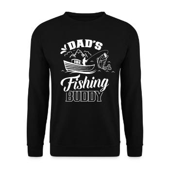 Dad's Fishing Buddy Fishing Fishing Friend Fishing - Unisex Sweatshirt - black - Front - Alina (178cm) & Michal (187cm)