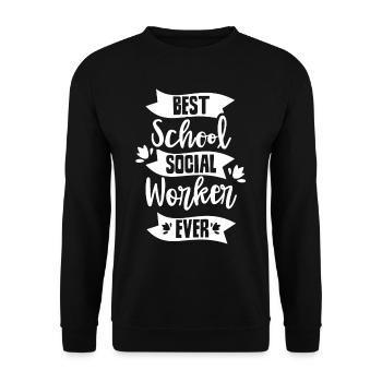 Meilleur travailleur social scolaire de tous les temps - Sweat-shirt Unisexe - noir - Devant - Alina (178cm) & Michal (187cm)