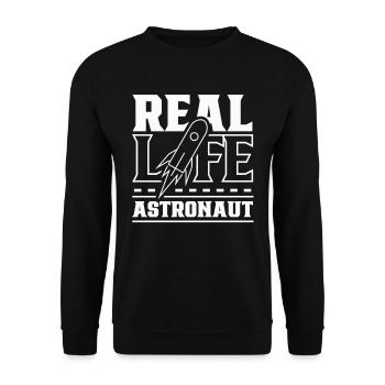 Fusée spatiale d’astronomie d’astronaute de la vie réelle - Sweat-shirt Unisexe - noir - Devant - Alina (178cm) & Michal (187cm)