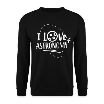 J’adore l’astronomie astronaute de fusée spatiale - Sweat-shirt Unisexe - noir - Devant - Alina (178cm) & Michal (187cm)
