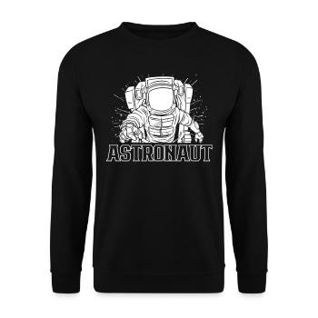 Astronaute Space Rocket Astronomy Planets - Sweat-shirt Unisexe - noir - Devant - Alina (178cm) & Michal (187cm)