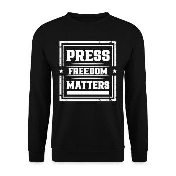 La liberté de la presse est importante - Sweat-shirt Unisexe - noir - Devant - Alina (178cm) & Michal (187cm)