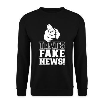 These are fake news Press law Press freedom - Unisex Sweatshirt - black - Front - Alina (178cm) & Michal (187cm)