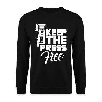 Liberté de la presse Liberté de la presse - Sweat-shirt Unisexe - noir - Devant - Alina (178cm) & Michal (187cm)