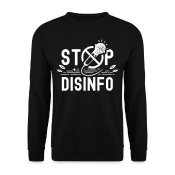 Désinfo Stop à la liberté de la presse Loi sur la liberté de la presse - Sweat-shirt Unisexe - noir - Devant - Alina (178cm) & Michal (187cm)