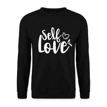 Self-love Sweet Positive Self-love - Unisex Sweatshirt - black - Front - Alina (178cm) & Michal (187cm)
