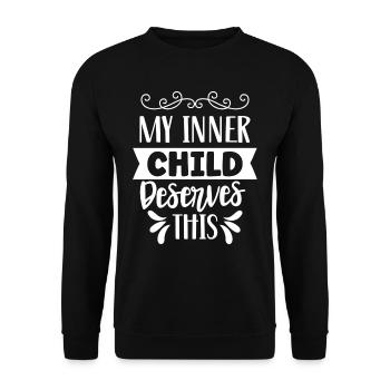 Mein Inneres Kind Verdient Das Selbstliebe Süß - Unisex Pullover - Schwarz - Vorne - Alina (178cm) & Michal (187cm)