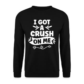 Ich Habe Eine Schwärmerei Für Mich Süß Selbstliebe - Unisex Pullover - Schwarz - Vorne - Alina (178cm) & Michal (187cm)