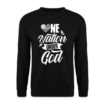 Une nation sous Dieu Américains Amérique États-Unis États-Unis - Sweat-shirt Unisexe - noir - Devant - Alina (178cm) & Michal (187cm)