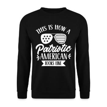 Voici à quoi ressemble un patriote américain des États-Unis - Sweat-shirt Unisexe - noir - Devant - Alina (178cm) & Michal (187cm)