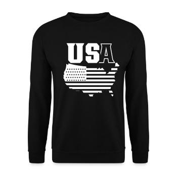 États-Unis Patriotes Américains États-Unis Amérique - Sweat-shirt Unisexe - noir - Devant - Alina (178cm) & Michal (187cm)