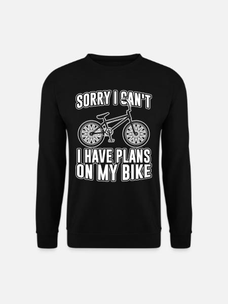 Je ne peux pas J’ai des plans sur mon vélo - Sweat-shirt Unisexe - noir
