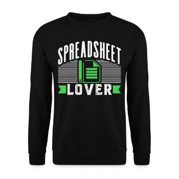 Spreadsheet Lovers Table Spreadsheet - Unisex Sweatshirt - black - Front - Alina (178cm) & Michal (187cm)
