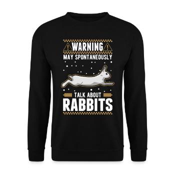 Rabbit Rabbit Rabbit Rabbit - Unisex Sweatshirt - black - Front - Alina (178cm) & Michal (187cm)