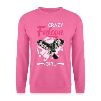 Crazy Falcon Girl Falken Mädchen - Sweat-shirt Unisexe - rose - Devant